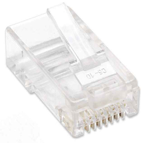 Intellinet RJ45 Modular Plugs, Cat5e, UTP, 2-prong, for stranded wire, 15 µ gold plated contacts, 100 pack