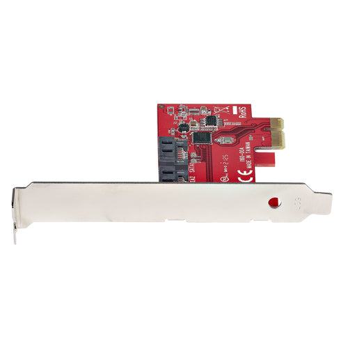 StarTech.com SATA PCIe Card - 2 Port PCIe SATA Expansion Card - 6Gbps - Full/Low Profile - PCI Express to SATA Adapter/Controller - ASM1061 Non-Raid - PCIe to SATA Converter