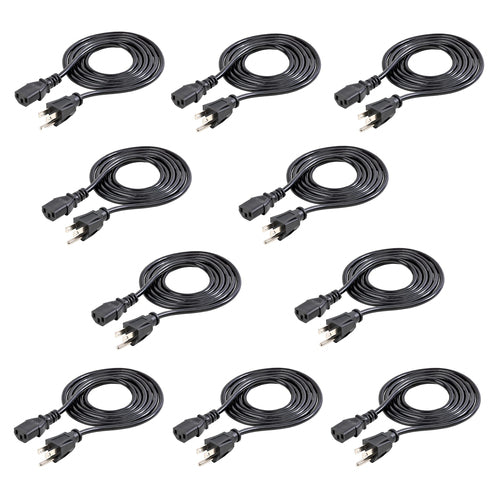 StarTech.com 6 ft Standard Computer Power Cord - NEMA5-15P to C13 - 10 Pack