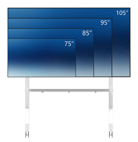 Neomounts FL50-575WH1 TV trolley 65-115" - fast installation - TÜV