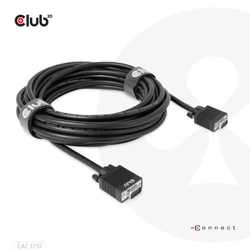 CLUB3D VGA Cable Bidirectional M/M 10m/32.8ft 28AWG