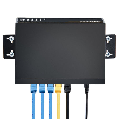 StarTech.com Unmanaged 2.5G Switch - 5 Port Gigabit Switch - 2.5GBASE-T Unmanaged Ethernet Switch - Ethernet Splitter - Din Rail or Wall Mount - Multi-Gigabit - Auto-MDIX - 9K Jumbo