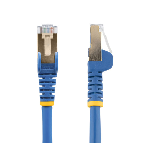 StarTech.com 14ft CAT6a Ethernet Cable - 10 Gigabit Shielded Snagless RJ45 100W PoE Patch Cord - 10GbE STP Network Cable w/Strain Relief - Blue Individually Tested/Wiring is UL Certified/TIA