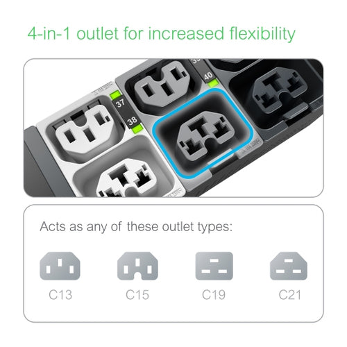 APC APDU10452MO power distribution unit (PDU) 42 AC outlet(s) Black
