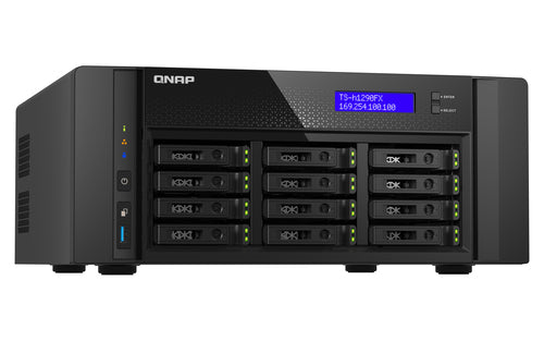 QNAP TS-h1290FX NAS Tower EPYC 7232P 64 GB DDR4 0 TB QuTS hero Black