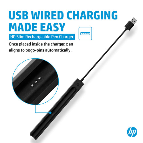 HP Slim Rechargeable Pen Charger Stylus pen Black USB Indoor