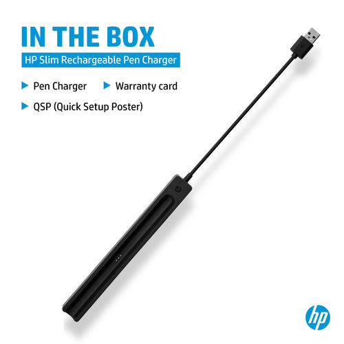 HP Slim Rechargeable Pen Charger Stylus pen Black USB Indoor