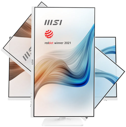 MSI Modern MD272PW 27 Inch Monitor with Adjustable Stand, Full HD (1920 x 1080), 75Hz, IPS, 4ms, AdaptiveSync, HDMI, DisplayPort, USB Type-C, Built-in USB Hub, Built-in Speakers, Anti-Glare, Anti-Flicker, Less Blue light, TÜV Certified, VESA, White