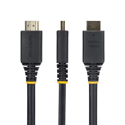 StarTech.com 1m (3ft) Panel Mount HDMI Cable, High Speed HDMI Panel Mount Extension Cable, 4K 60Hz/1440p 144Hz, HDMI Male to Female Panel Mount Adapter Cable