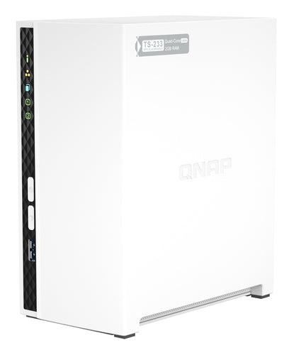 QNAP TS-233 NAS Tower ARM Cortex-A55 2 GB 0 TB QNAP QTS White