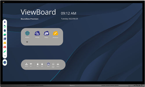 Viewsonic IFP7562 Signage Display Interactive flat panel 190.5 cm (75") LED Wi-Fi 350 cd/m² 4K Ultra HD Black Touchscreen Built-in processor Android