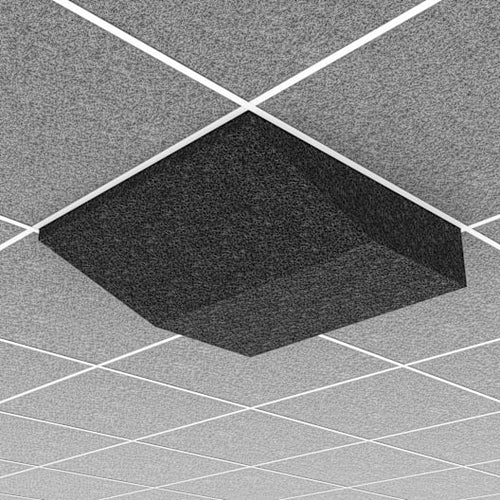 Middle Atlantic Products Ori Acoustic Ceiling Tile in Charcoal Gray, Plateau 1, 15/16" Layin