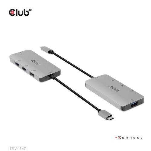 CLUB3D 4-Port USB-A Hub for USB-C – 10Gbps Fast Transfer