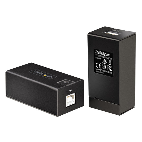 StarTech.com 150m (492ft) USB 2.0 Extender over Cat5e/Cat6 Ethernet Cable, Externally Powered USB Extender via RJ45/Network Cable, USB Over Ethernet Cable Extender/Adapter