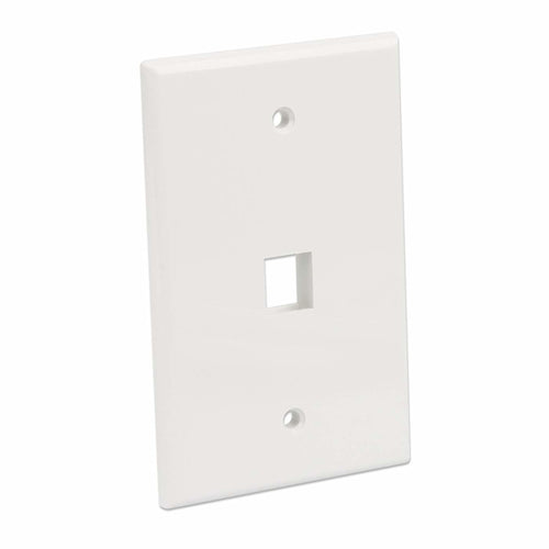 Intellinet 1-Outlet Oversized Keystone Wall Plate, White