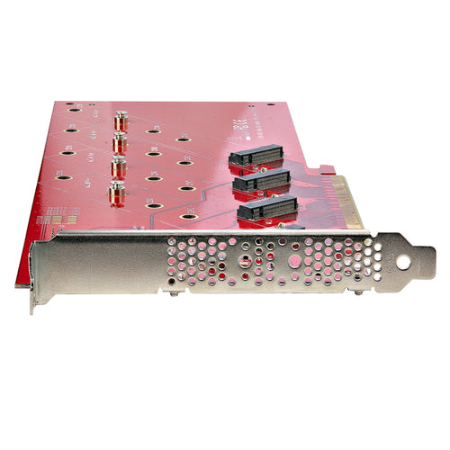 StarTech.com Quad M.2 PCIe Adapter Card, PCIe x16 to Quad NVMe or AHCI M.2 SSDs, PCI Express 4.0, 7.8GBps/Drive, Bifurcation Required, Windows/Linux Compatible