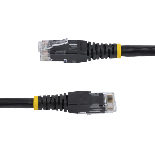 StarTech.com 6ft CAT6 Ethernet Cable - Black CAT 6 Gigabit Ethernet Wire -250MHz 100W PoE RJ45 UTP Molded Network/Patch Cord w/Strain Relief/ Individually Tested