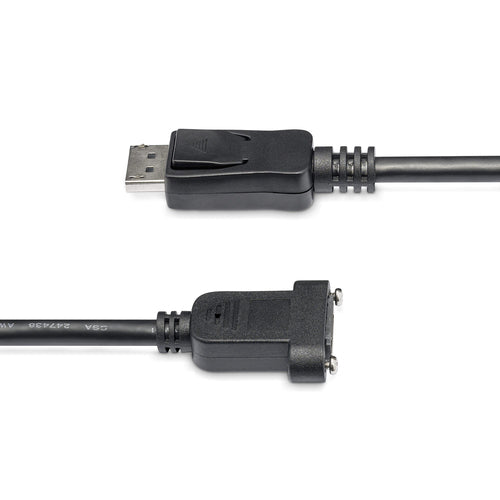 StarTech.com 3ft (1m) Panel Mount DisplayPort Cable - 4K x 2K - DisplayPort 1.2 Extension Cable Male to Female - DP Video Extender Cord with Panel Mount DP Connector - DP Monitor Cable