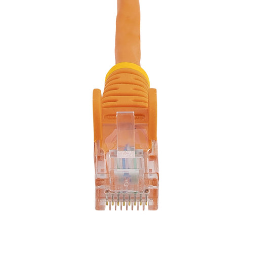StarTech.com Cat5e patch cable with snagless RJ45 connectors – 15 ft, orange