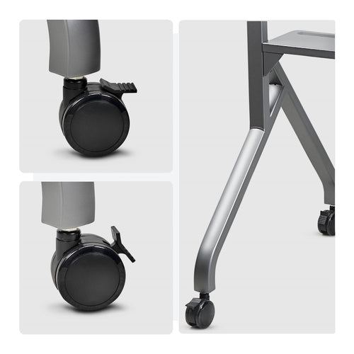 StarTech.com Easel-Style TV Cart for up to 100-inch and 220lb / 100kg Displays, Height Adjustable Rolling / Mobile Stand, 3" Lockable Wheels for Easy Transport