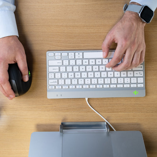 R-Go Tools Ergonomic keyboard R-Go Compact Break, compact keyboard with break software, QWERTY (US), wired, white
