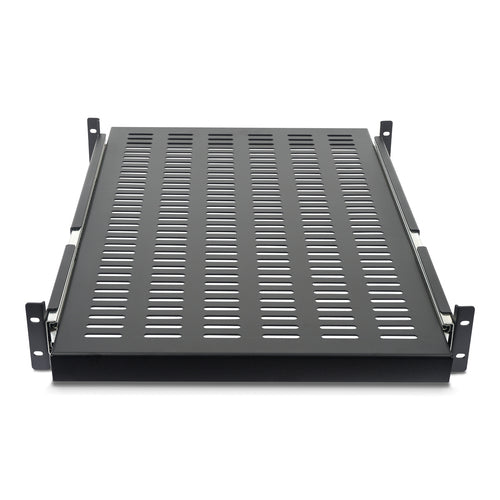StarTech.com 2U Sliding Server Rack Mount Shelf - 20 to 30in Adjustable Mounting Depth - Vented - 50lb - Heavy Duty Universal 19” Rack Shelf for Equipment Rack - 24in Deep