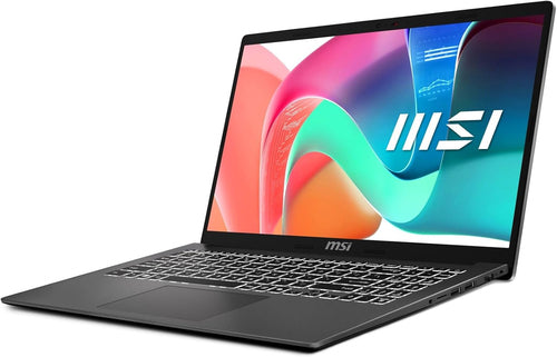 MSI Modern 15 F1MG-008US Intel Core 7 150U Laptop 39.6 cm (15.6") Full HD 16 GB DDR4-SDRAM 1 TB SSD Wi-Fi 6E (802.11ax) Windows 11 Pro Grey