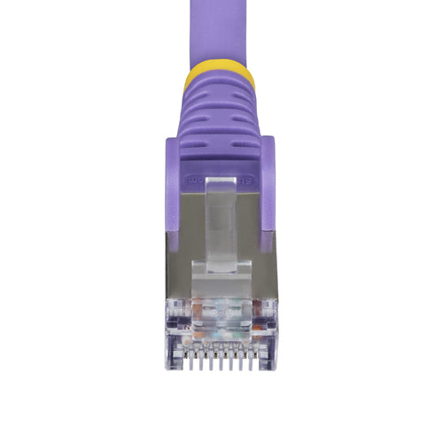 StarTech.com 25ft Purple CAT6a Ethernet Cable, Snagless RJ45, 10GbE, 100W PoE++, S/FTP, LSZH, 27AWG Pure Bare Copper Wire, 500MHz, Shielded Network Patch Cord w/Strain Reliefs, Individually Tested/ETL Verified