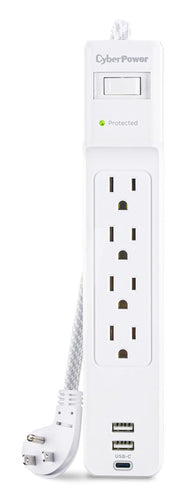 CyberPower P405UC surge protector White 4 AC outlet(s) 125 V 1.8 m