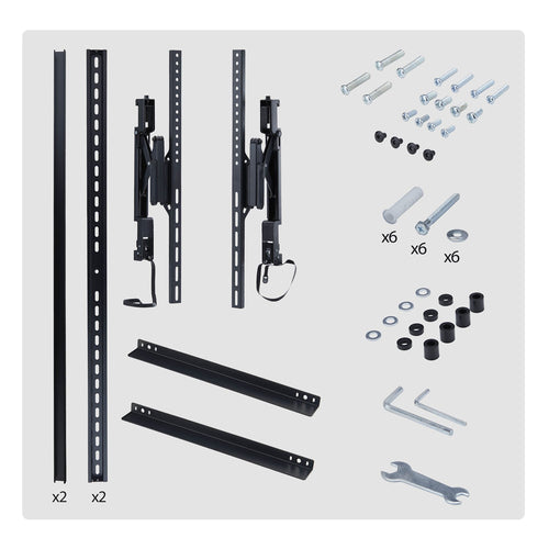 StarTech.com UL Listed Extendable TV Wall Mount for up to 105inch 176lb (80kg) Display, Easy Rear Access, Laterally Adjustable Bracket Supports up to VESA 1000x600
