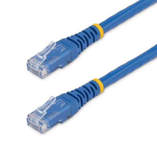 StarTech.com 100ft CAT6 Ethernet Cable - Blue CAT 6 Gigabit Ethernet Wire -250MHz 100W PoE RJ45 UTP Molded Network/Patch Cord w/Strain Relief/ Individually Tested