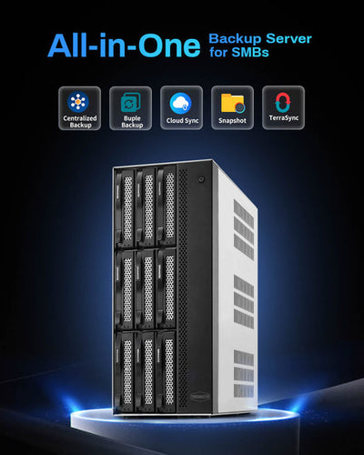 TerraMaster T9-500 PRO NAS/storage server Desktop Intel® Core™ i7 16 GB DDR5 0 TB Grey
