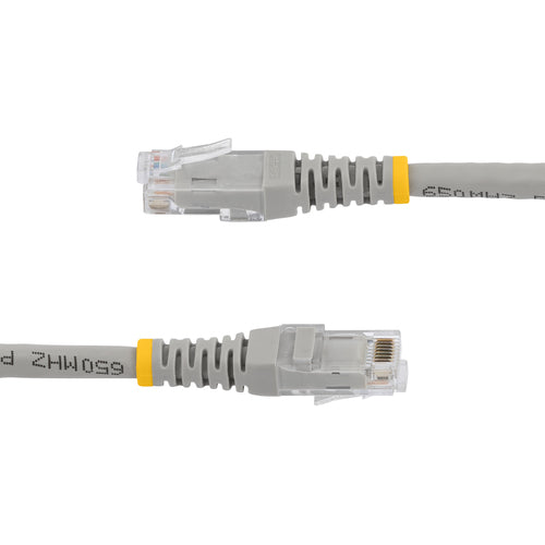 StarTech.com 1ft CAT6 Ethernet Cable - Gray CAT 6 Gigabit Ethernet Wire -250MHz 100W PoE RJ45 UTP Molded Network/Patch Cord w/Strain Relief/ Individually Tested