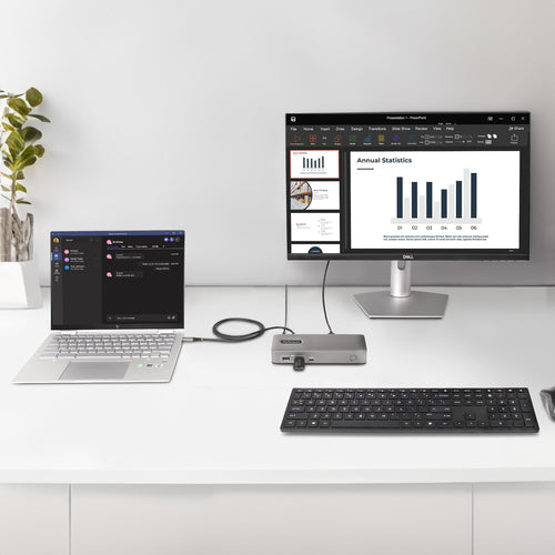 StarTech.com Dual-Monitor USB-C Docking Station, DisplayPort & HDMI or VGA, Multi Monitor Dock up to 4K 60Hz - USB 3.2/3.1 (5Gbps) Type-C Dock - 7x USB Hub, 85W PD, Windows & ChromeOS