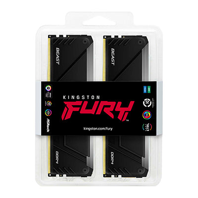 Kingston Technology FURY Beast 32GB 3200MT/s DDR4 CL16 DIMM (Kit of 4) RGB