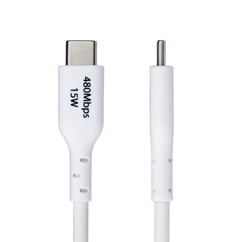 StarTech.com 6ft (1.8m) USB-A to USB-C Charging Cable, Charge & Sync, 3A, USB 2.0, TPE Jacket - White USB Charging Cord