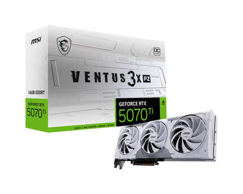 MSI GEFORCE RTX 5070 TI 16G VENTUS 3X PZ OC graphics card NVIDIA 16 GB GDDR7