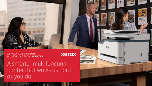 Xerox C235 A4 22ppm Wireless Copy/Print/Scan/Fax PS3 PCL5e/6 ADF 2 Trays Total 251 Sheets