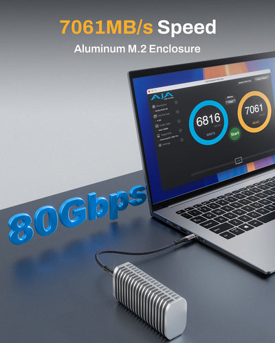TerraMaster D1 SSD Pro SSD enclosure Aluminium M.2
