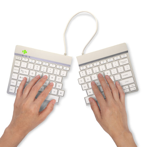 R-Go Tools Ergonomic keyboard R-Go Split Break with break software, ergonomic split keyboard, QWERTY (US), Bluetooth, white