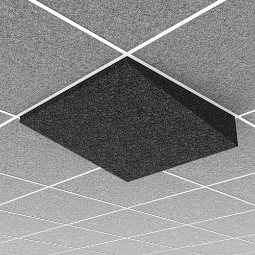 Middle Atlantic Products Ori Acoustic Ceiling Tile in Silver Gray, Simple Slope 1, 15/16" Layin