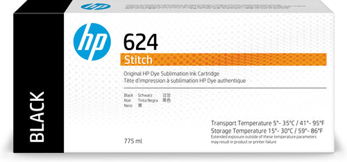 HP 624 775-ml Black Stitch Dye Sublimation Ink Cartridge