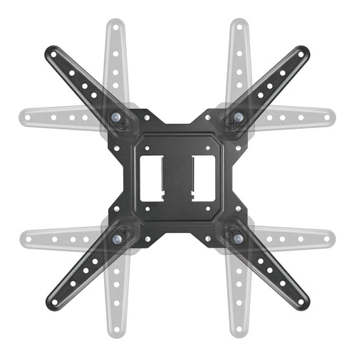 Manhattan Wall Mount for TV & Monitors (Full Motion), For screens 32" to 55", VESA compatibility: all between 100x100mm to 400x400mm - check the dimensions of the four mounting holes on back of screen to ensure it fits, Max 30kg, Black, Bracket