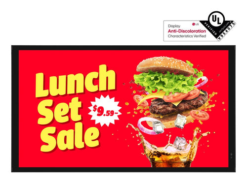 LG 49XE4P-B Signage Display Digital signage flat panel 124.5 cm (49") LED Wi-Fi 4000 cd/m² Full HD Black WebOS 24/7