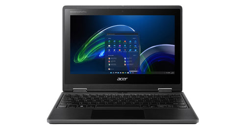 Acer TravelMate Spin B3 TMB311R-32-C47B Intel® Celeron® N N5100 Hybrid (2-in-1) 29.5 cm (11.6") Touchscreen HD 8 GB DDR4-SDRAM 128 GB Flash Wi-Fi 6 (802.11ax) Windows 11 Pro Black