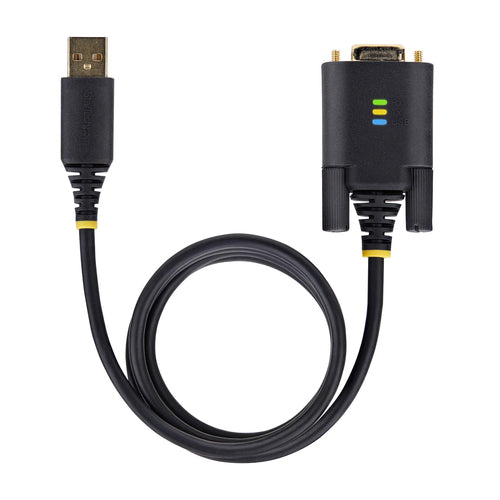 StarTech.com 6.6ft (2m) USB to Null Modem Serial Adapter Cable, COM Retention, FTDI, USB-A to DB9 RS232, Interchangeable DB9 Screws/Nuts, Windows/macOS/Linux