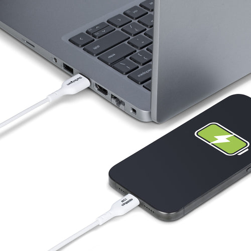 StarTech.com 6ft (1.8m) USB-A to USB-C Charging Cable, Charge & Sync, 3A, USB 2.0, TPE Jacket - White USB Charging Cord