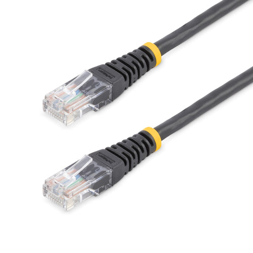 StarTech.com 15 ft Cat5e Black Molded RJ45 UTP Cat 5e Patch Cable - 15ft Patch Cord