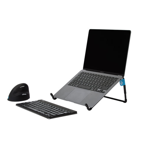 R-Go Tools Laptop stand R-Go Steel Travel, ergonomic and foldable, suitable for 10-22 inch laptop, black