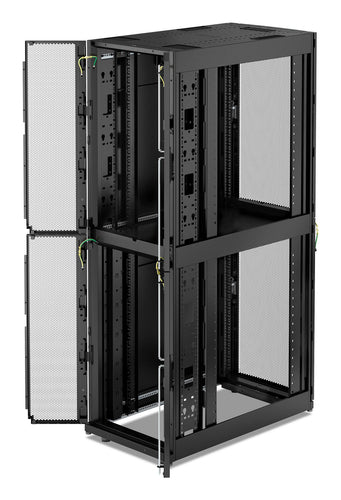 APC NetShelter SX, Server Rack Enclosure, Colocation, 2 x 20U, 600W x 1070D mm, with Sides, Black